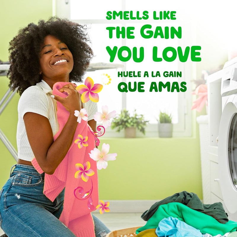 Gain Powder Laundry Detergent, Hawaiian Aloha Scent, 105 Loads, 135 OZ - Image 4